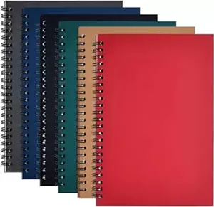 Pack of 4 A5 Size-80 Pages ruled Lined Spiral Bound Notebook White ruled Paper Wirebound Journal/Diary/meeting conference pad for School/Office (A5 multicolour Size- 14x21cm)